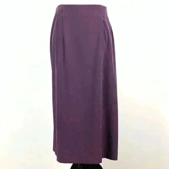 Long purple womens skirt size PL stretch career